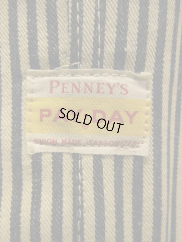 画像5: 1950'S DEADSTOCK PAYDAY EXTRA STRIPE CARPENTERS OVERALLS SZ/44X30