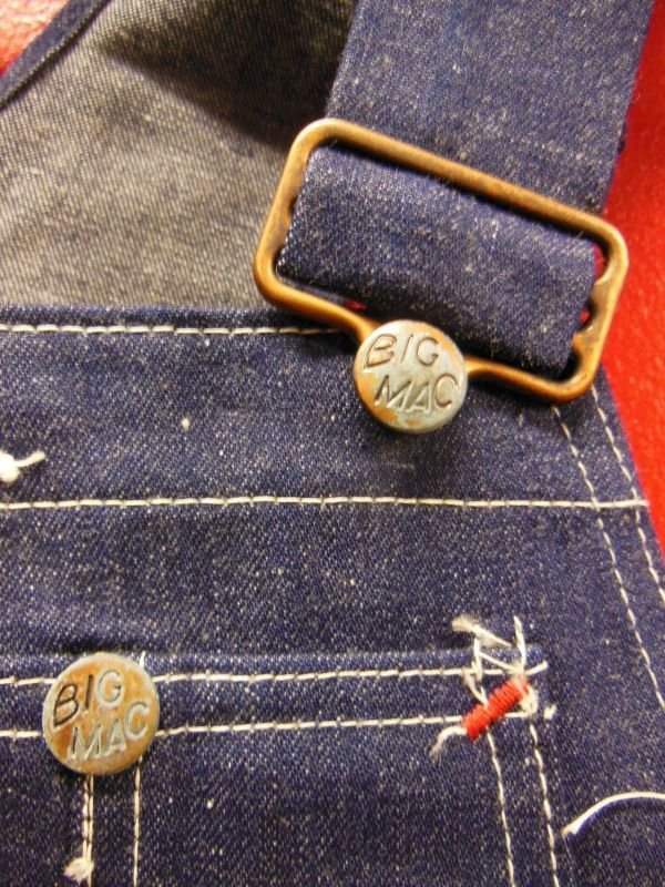 画像6: 1960'S DEADSTOCK BIG MAC 11-1/4OZ DENIM BIB OVERALLS SZ/32X30