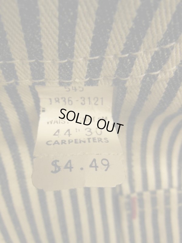 画像12: 1950'S DEADSTOCK PAYDAY EXTRA STRIPE CARPENTERS OVERALLS SZ/44X30