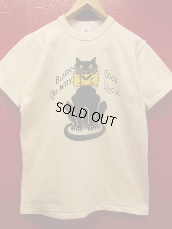 画像3: RAWHIDE "BLACK CAT" TEE SHIRT/6.2oz BODY/WHITE/BLACK