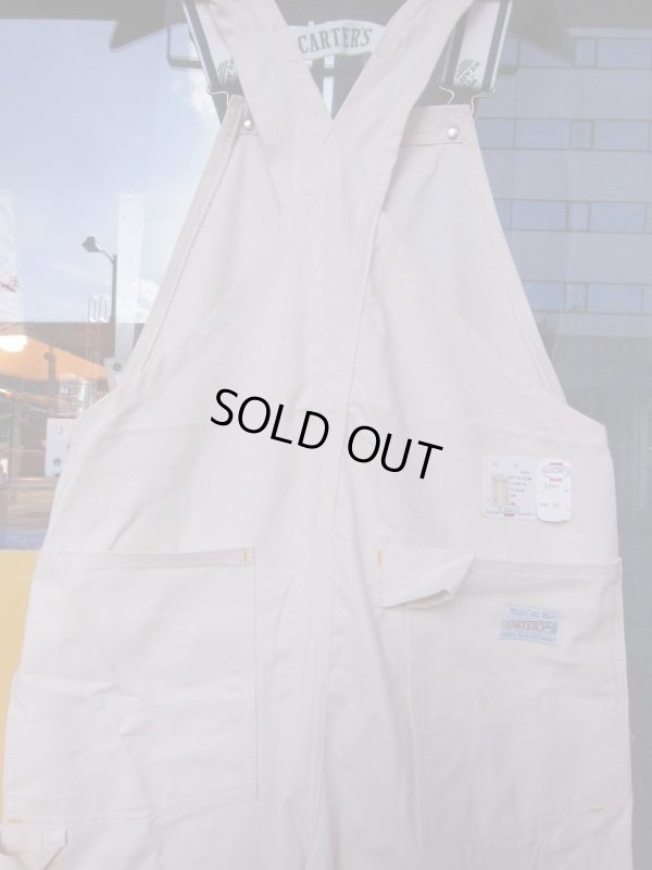 画像10: 1970'S DEADSTOCK CARTER'S W KNEE OVERALLS 36X32/生成りオーバーオール