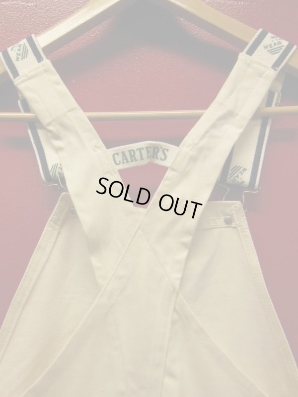 画像4: 1970'S DEADSTOCK CARTER'S W KNEE OVERALLS 36X32/生成りオーバーオール