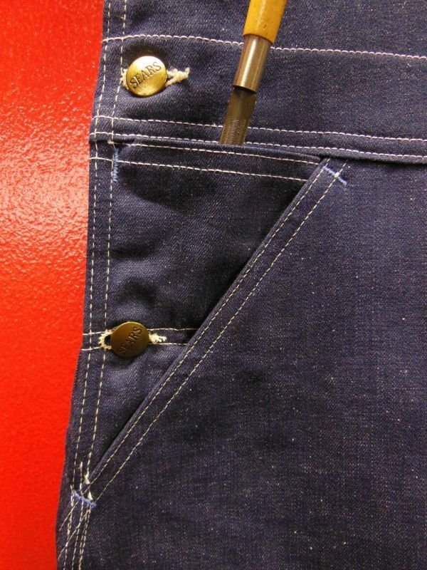 画像6: 1960'S DEADSTOCK SEARS ROEBUCK UNION MADE DENIM BIB OVERALLS SZ/34 X 32