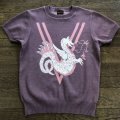 The GROOVIN HIGH Vintage 50'S Style Summer Knit /Dragon/A178/Purple/M