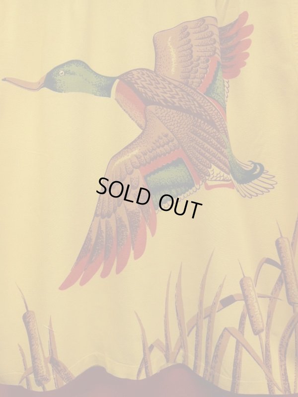 画像7: 1940'S CATALINA FLYING DUCK BACK PANEL PRINTED RAYON HAWAIIAN SHIRT SZ/M