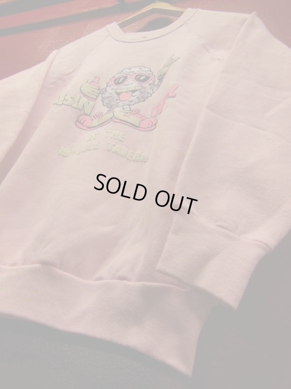画像8: 80S90S 米国製 カリフォルニアレーズン プリント 希少ピンク スウェットシャツSZ/M/フルーツオブザルーム