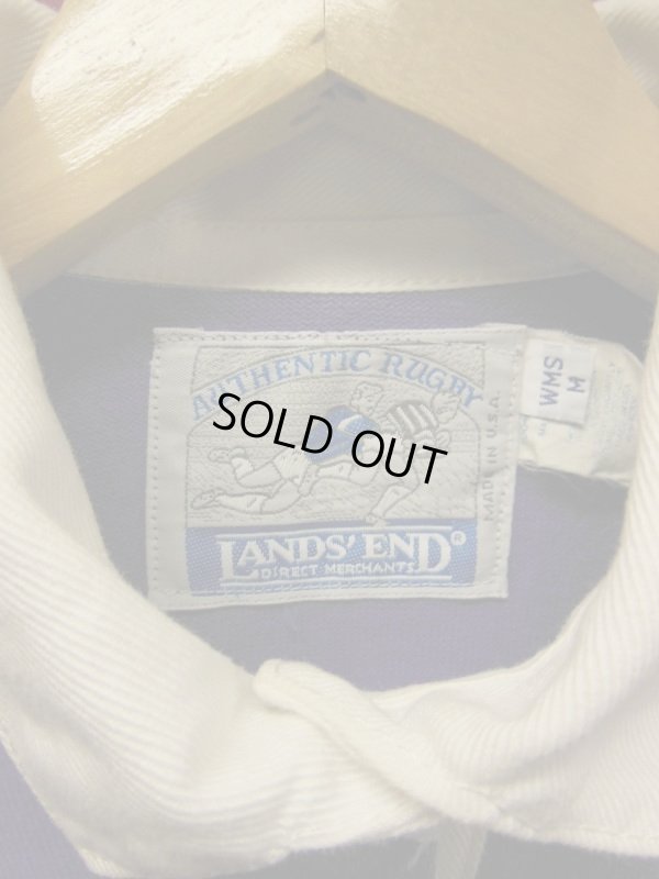 画像3: 80S90S US古着オールド ビンテージ LANDS’ END ボーダー ラグビーシャツ ラガーシャツ/WOMENS M