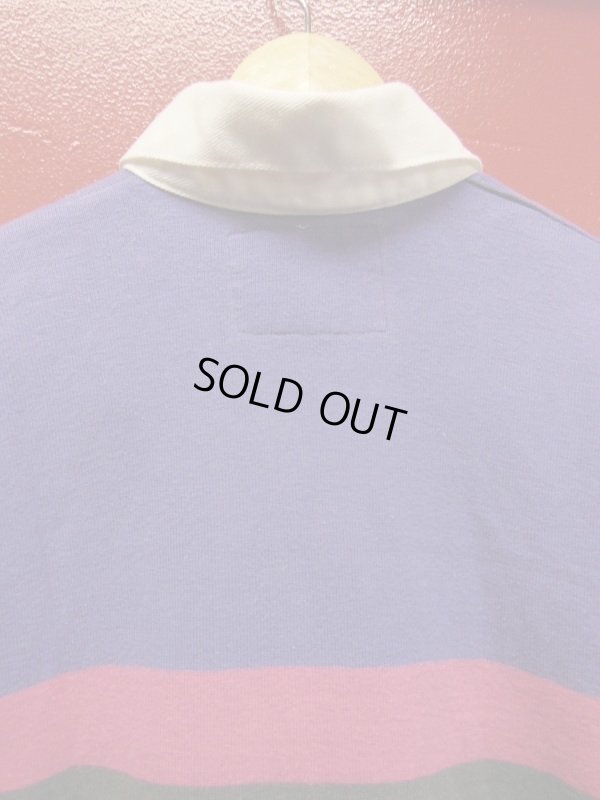 画像5: 80S90S US古着オールド ビンテージ LANDS’ END ボーダー ラグビーシャツ ラガーシャツ/WOMENS M