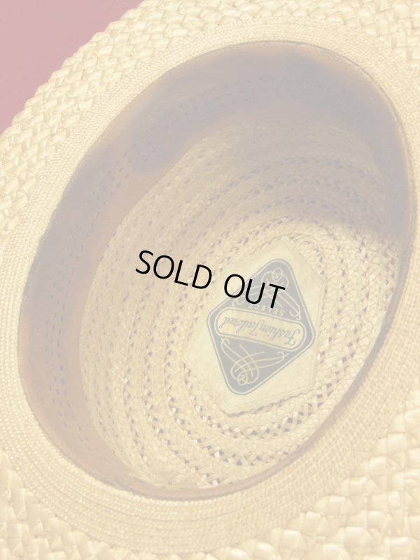 画像11: 1940'S FASHION TAILORED STRAW BOATER HAT/7-1/4 (58cm)ビンテージストローボーターハットカンカン帽