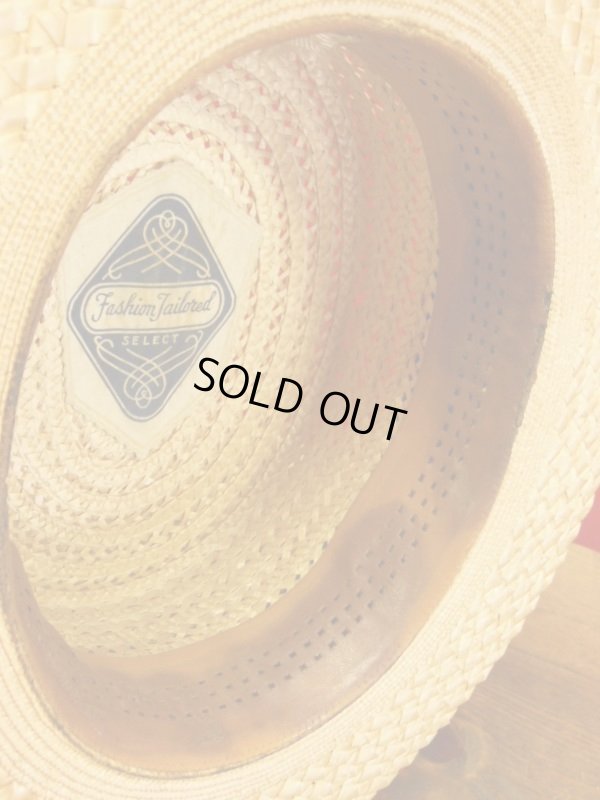 画像10: 1940'S FASHION TAILORED STRAW BOATER HAT/7-1/4 (58cm)ビンテージストローボーターハットカンカン帽