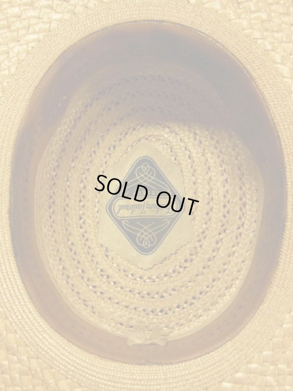 画像9: 1940'S FASHION TAILORED STRAW BOATER HAT/7-1/4 (58cm)ビンテージストローボーターハットカンカン帽