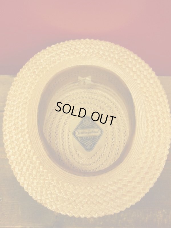 画像7: 1940'S FASHION TAILORED STRAW BOATER HAT/7-1/4 (58cm)ビンテージストローボーターハットカンカン帽