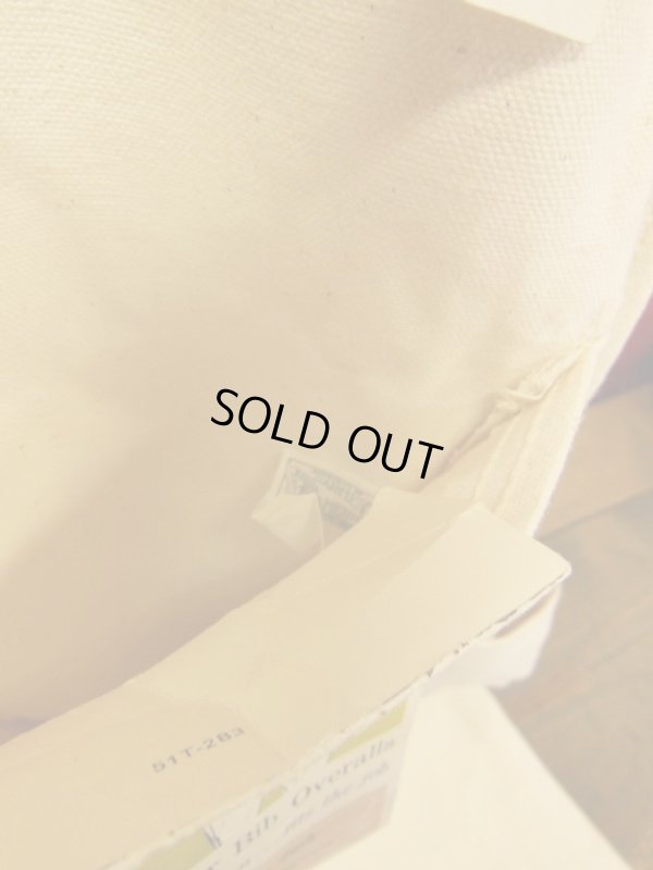 画像9: 1960'S~ DEADSTOCK SEARS 10 OZ. WHITE DUCK CARPENTERS OVERALLS W/APRON SZ/38X32