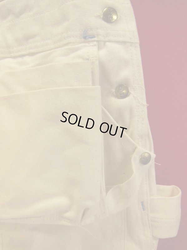 画像10: 1960'S~ DEADSTOCK SEARS 10 OZ. WHITE DUCK CARPENTERS OVERALLS W/APRON SZ/38X32