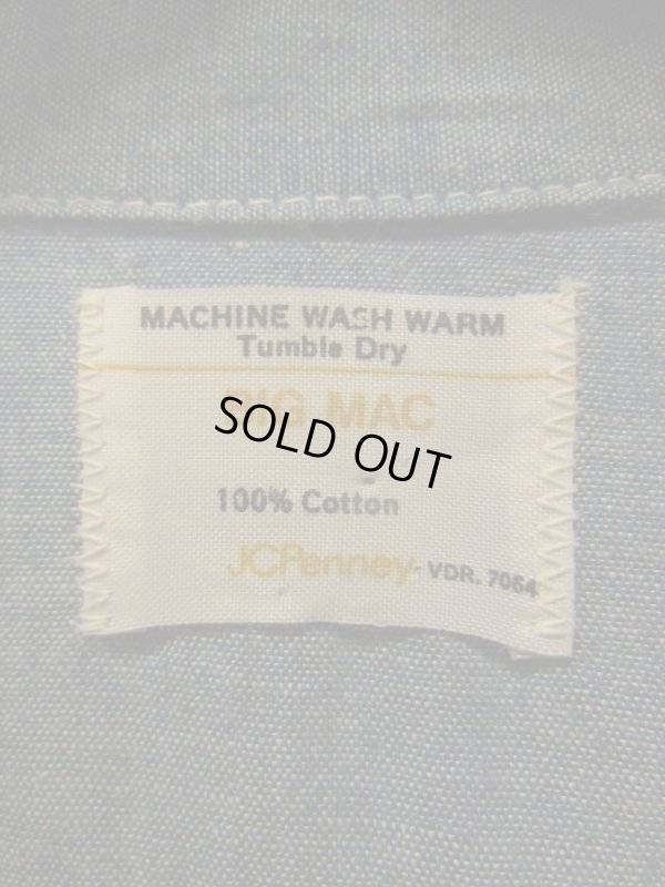 画像4: 1970'S BIG MAC 100% COTTON CHAMBRAY SHIRT/LARGE-XL