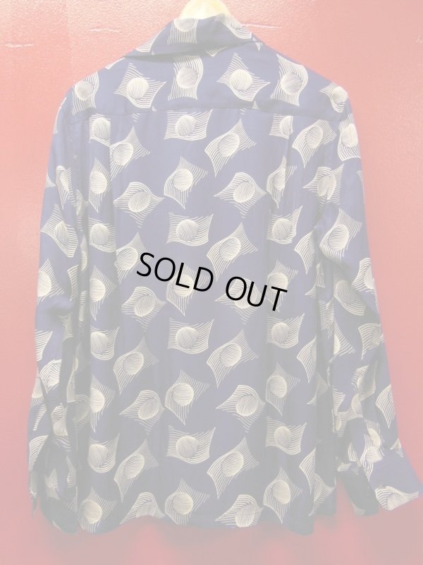 画像4: The GROOVIN HIGH 1950'S Vintage Style Box Shirt Long Sleeves A241 /NAVY/MEDIUM