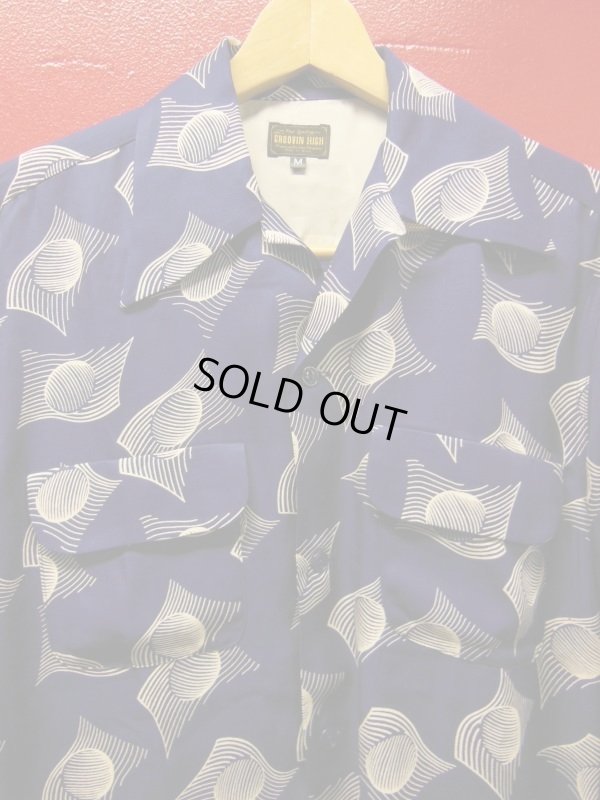 画像3: The GROOVIN HIGH 1950'S Vintage Style Box Shirt Long Sleeves A241 /NAVY/MEDIUM