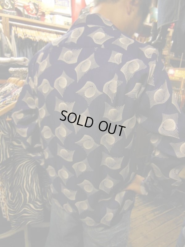 画像9: The GROOVIN HIGH 1950'S Vintage Style Box Shirt Long Sleeves A241 /NAVY/MEDIUM