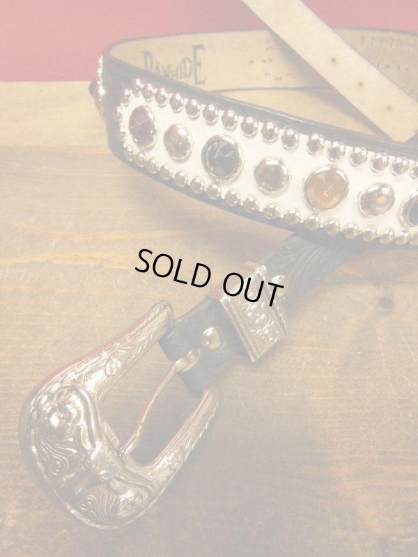画像6: RAWHIDE STUDDED & JEWELED BELT LOT-412/ 1-1/2"[38MM] ブルース・スプリングスティーンBorn In The USAベルト