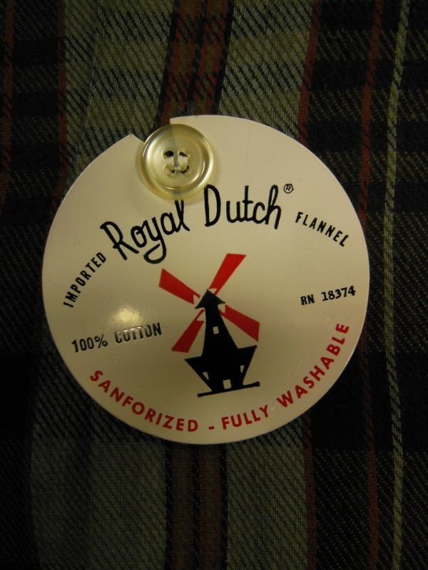 画像6: 〜1960'S DEADSTOCK KENTFIELD PRINTED PLAID FLANNEL SHIRT SZ/MEDIUM