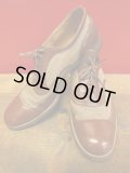 1950'S A.S.BECK TWO TONE NYLON WEAVE U-WING TIP SHOES/8C