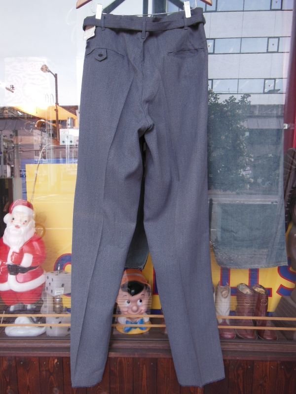 画像8: 1950'S DEADSTOCK SALT & PEPPER RAYON SLACKS W34