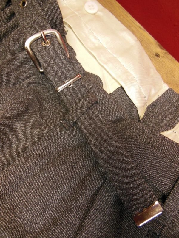 画像12: 1950'S DEADSTOCK SALT & PEPPER RAYON SLACKS W34