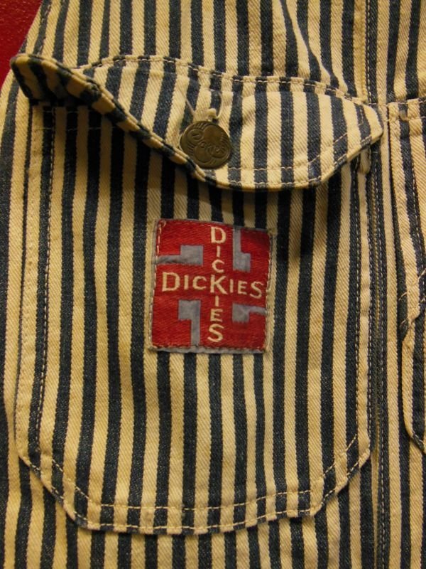 画像3: 1930'S DICKIES "WIRLING LOG SWASTIKA TAG" EXTRA STRIPE OVERALLS 34X32