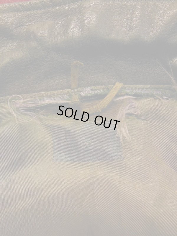 画像16: 1940'S UNKNOWN GOATSKIN SPORTS JACKET/46