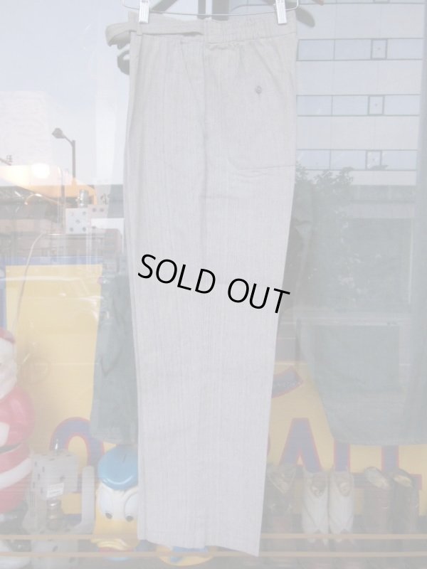 画像7: 1950'S UNKNOWN LIGHT GRAY FLECK STRIPE COVERT TROUSERS SIZE/30X30