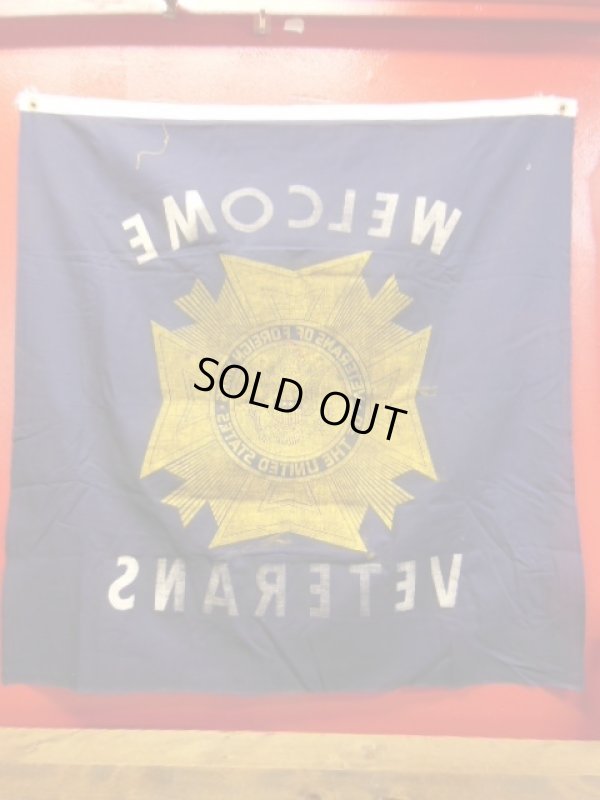 画像9: NOS 1950'S~ V.F.W. "VETERANS OF FOREIGN WARS" WELCOME BANNER 　 