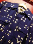 画像4: The GROOVIN HIGH 1950'S Vintage Style Box Shirt Long Sleeves A239 /NAVY/MEDIUM (4)