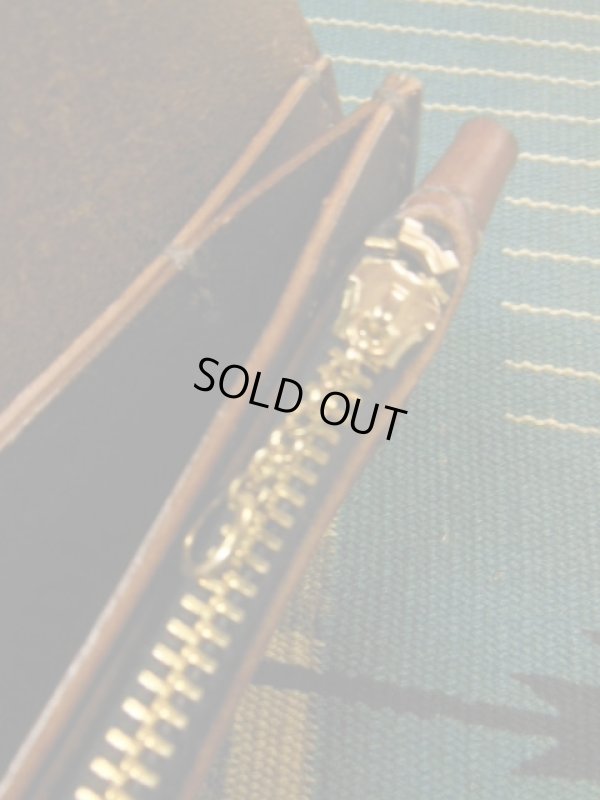 画像5: RAWHIDE STUDDED & JEWELED TRUCKERS WALLET LOT-501D/ダークブラウン/TEMPESTI  ELBAMATT