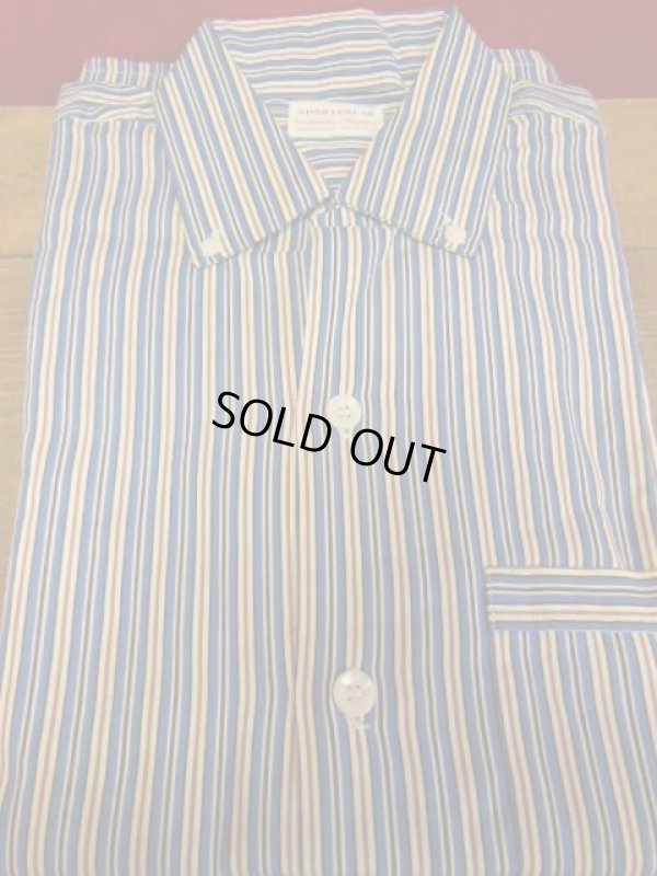 画像1: 1950'S〜 DEADSTOCK 80SPORTSWEAR STPIPE COTTON BD SHIRT SZ/S