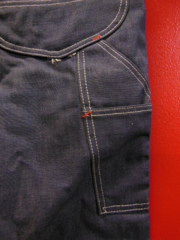 画像7: 1960'S DEADSTOCK MW POWR HOUSE BATDYED DENIM PAINTER PANTS SZ/36X32