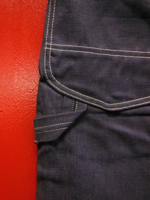 画像6: 1960'S DEADSTOCK MW POWR HOUSE BATDYED DENIM PAINTER PANTS SZ/36X32