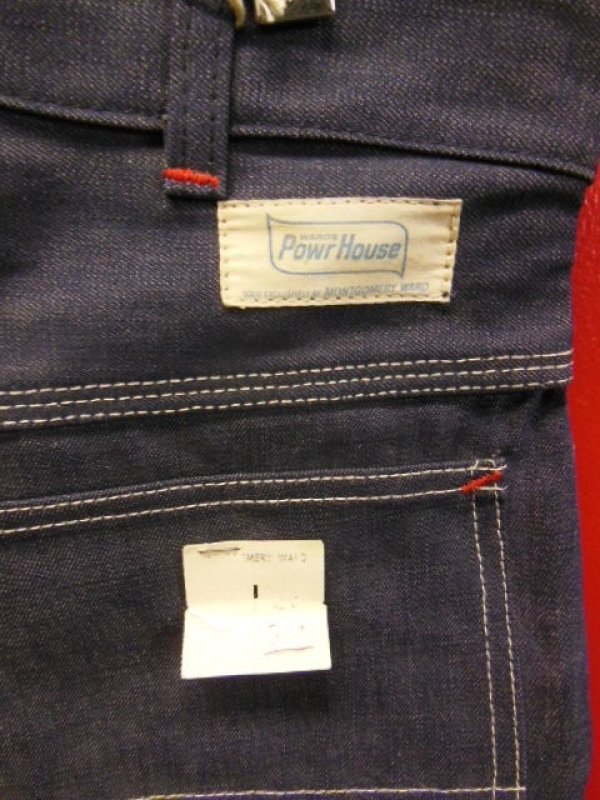 画像5: 1960'S DEADSTOCK MW POWR HOUSE BATDYED DENIM PAINTER PANTS SZ/36X32