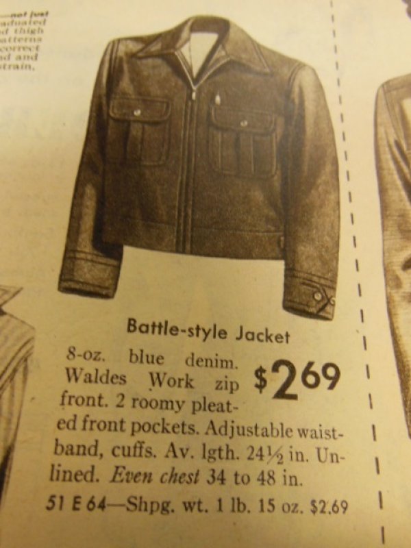 画像16: 1940'S〜 UNKNOWN DENIM WORK JACKET/SZ/MEDIUM