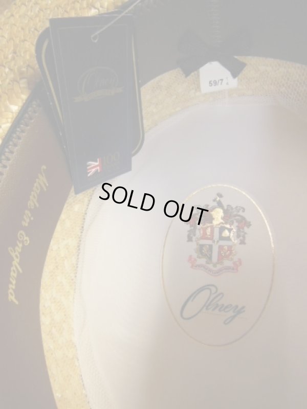 画像9: NEW! 新品 OLNEY STRAW BOATER HAT MADE IN UK/7-1/8(58cm)ストローハットカンカン帽