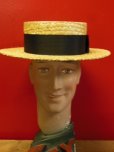 画像2: NEW! 新品 OLNEY STRAW BOATER HAT MADE IN UK/7-1/8(58cm)ストローハットカンカン帽 (2)