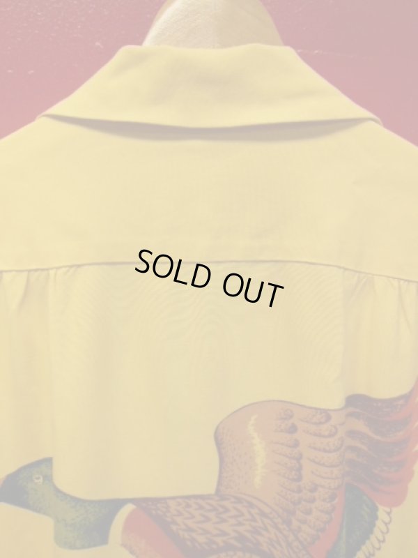 画像4: 1940'S CATALINA FLYING DUCK BACK PANEL PRINTED RAYON HAWAIIAN SHIRT SZ/M