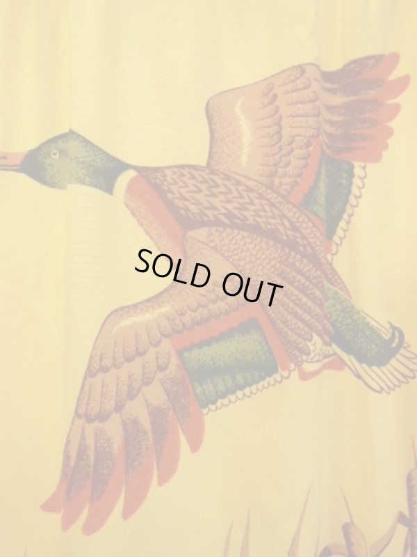 画像9: 1940'S CATALINA FLYING DUCK BACK PANEL PRINTED RAYON HAWAIIAN SHIRT SZ/M