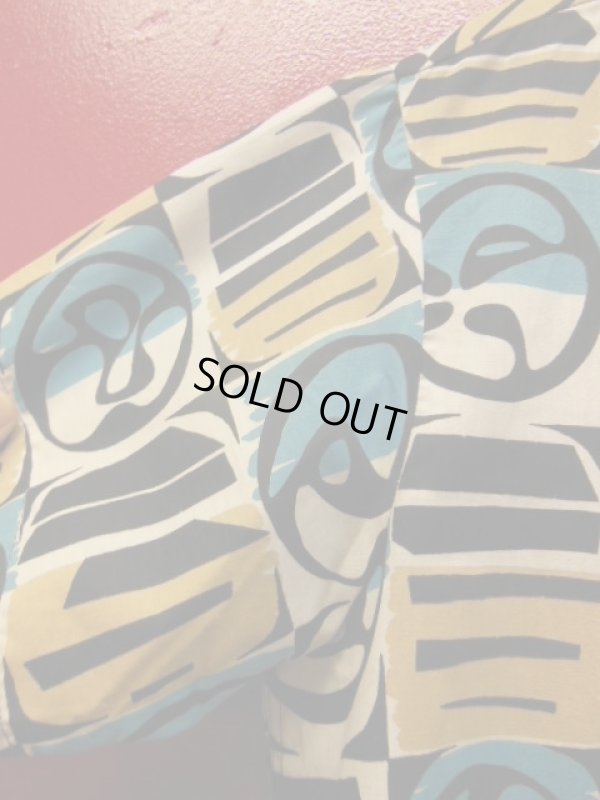 画像8: 1950'S PILGRIM ATOMIC ABSTRUCT PRINT SWIM SET SZ/LARGE