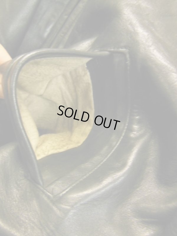 画像6: 1950'S UNKNOWN BLACK HORSEHIDE SPORTS JACKET SZ/46?
