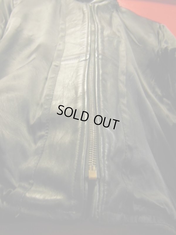 画像19: 1950'S UNKNOWN BLACK HORSEHIDE SPORTS JACKET SZ/46?