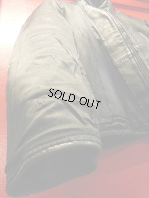 画像17: 1950'S UNKNOWN BLACK HORSEHIDE SPORTS JACKET SZ/46?