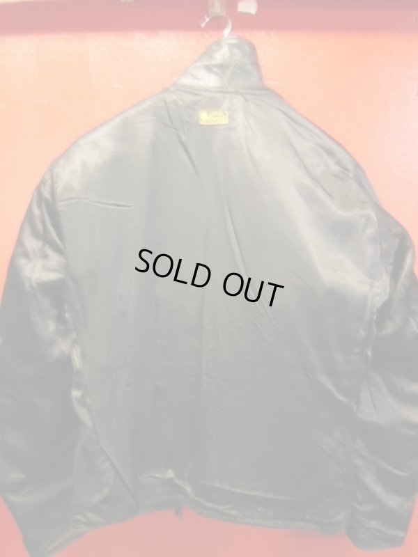 画像14: 1950'S UNKNOWN BLACK HORSEHIDE SPORTS JACKET SZ/46?