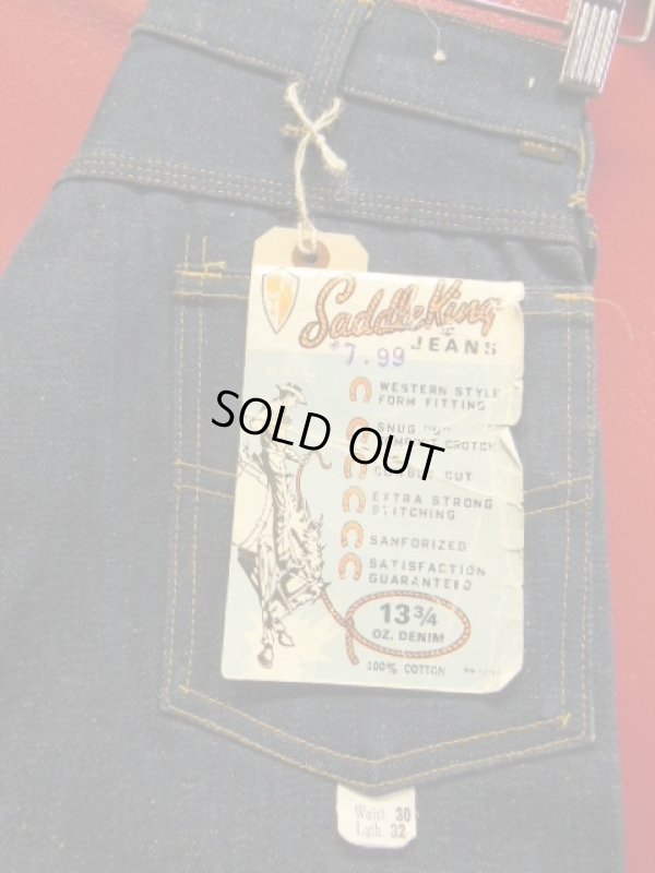 画像1: 1960'S~ DEADSTOCK KEY SADDLE KING 13-3/4 OZ DENIM JEANS/SIZE 30X32 