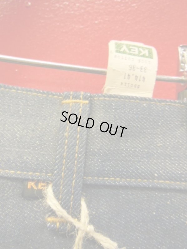 画像4: 1960'S~ DEADSTOCK KEY SADDLE KING 13-3/4 OZ DENIM JEANS/SIZE 33X36