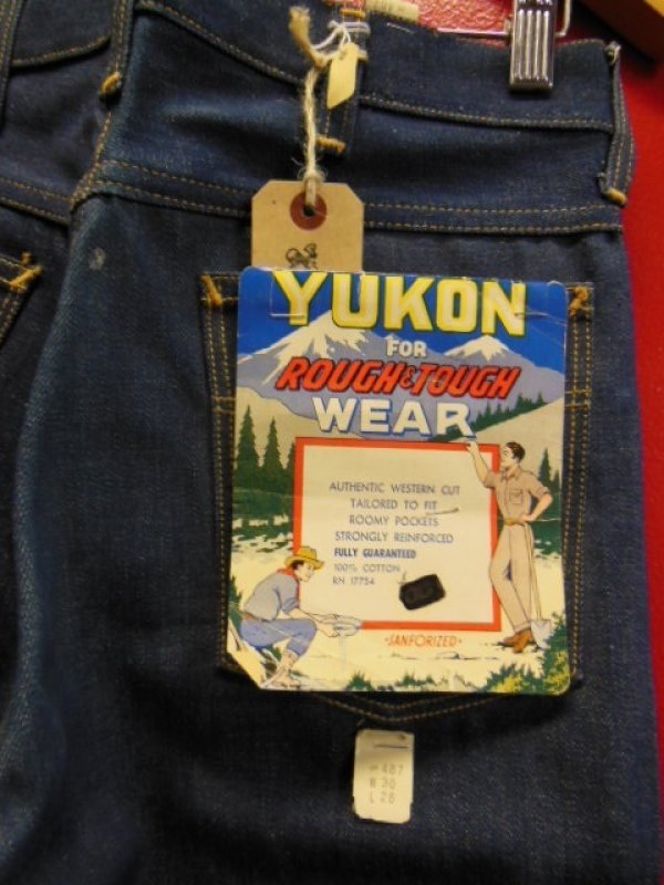 画像1: 1960'S NOS YUKON FOR ROUGH & TOUGH WEAR JEANS Lot-487/SIZE 30X28 